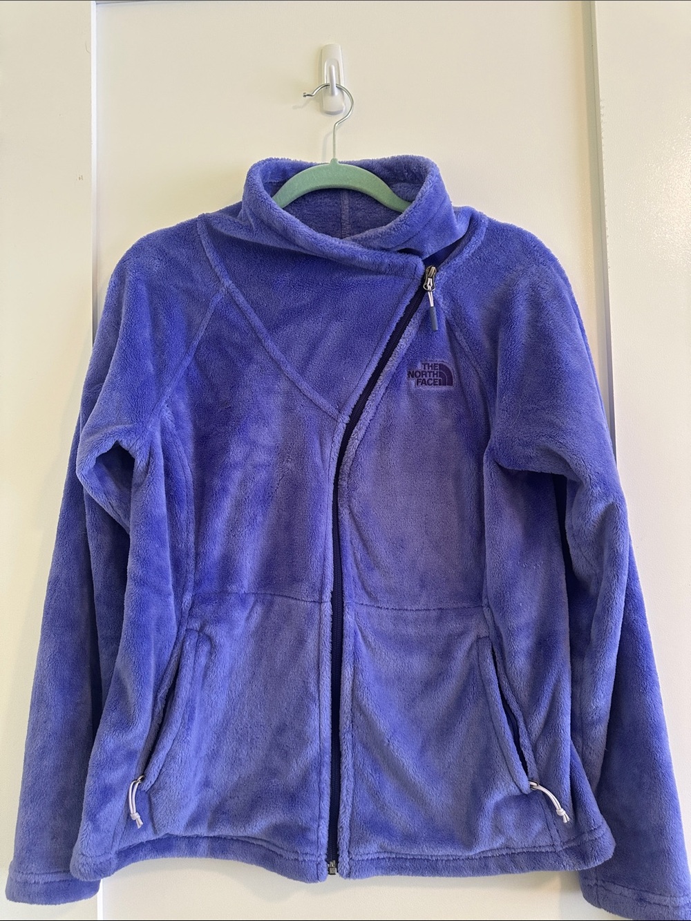 The North Face Girls' Purple Asym Zip Fleece Jacket